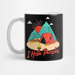 I Hate People I Love Camping Funny Mug